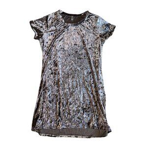 Acting Pro Gray Velvet XL Women's T Shirt Dress
